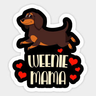 Weenie Mama Dachshund Dog Lover Ladies Sticker